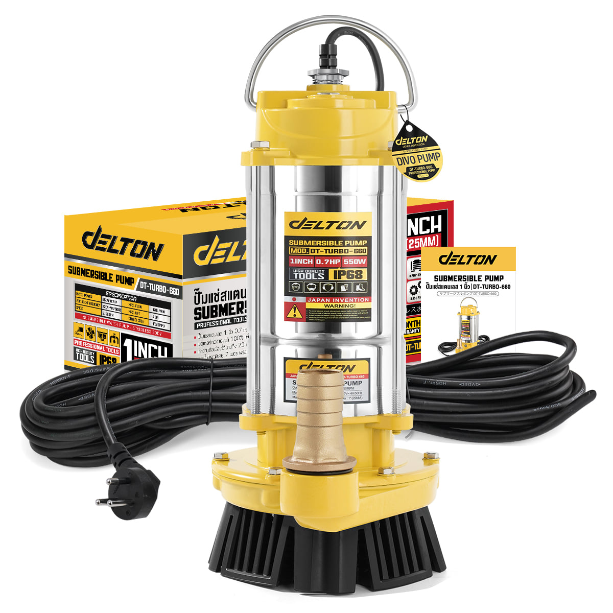 ปั๊มจุ่ม DELTON รุ่น DT-TURBO-660 ขนาด 1 นิ้ว 0.7HP 550W_7